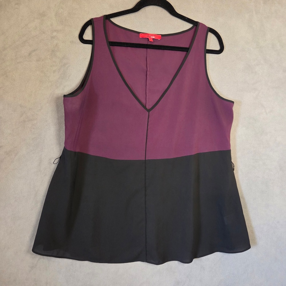 Narciso Rodriguez Design Nation Sleeveless Top Women XL Colorblock Minimalist